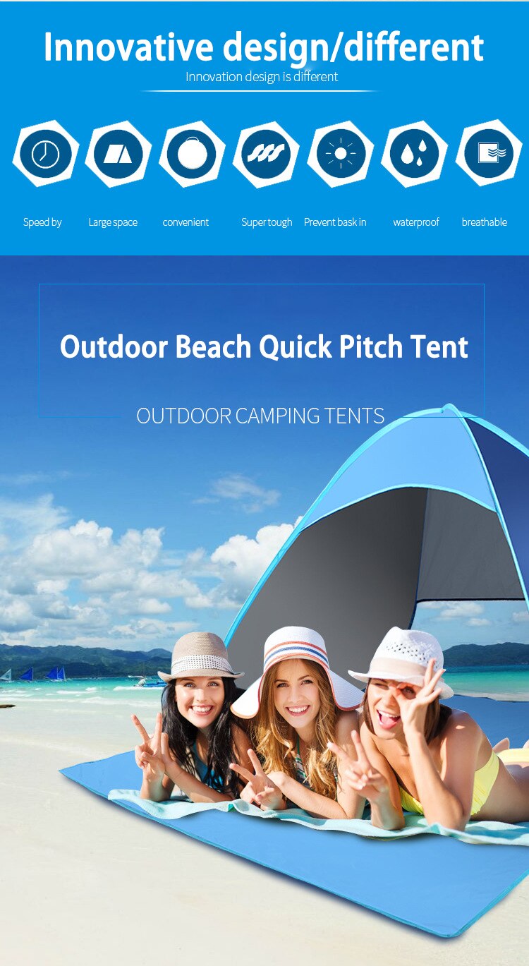 Cheap Goat Tents Beach Camping Tent Outdoor UV Protection Ultralight Portable Sunshade Canopy For Fishing Picnic Hiking Tent Tourist Awning   